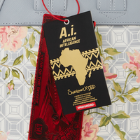 SPRAYGROUND® BACKPACK A.I. AFRICAN INTELLIGENCE ELEGANT ENERGY SAVAGE BACKPACK - SANDFLOWER COLLAB
