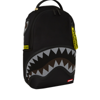SPRAYGROUND® BACKPACK SHARK CENTRAL YELLOW TAPE DLX SATIN BACKPACK
