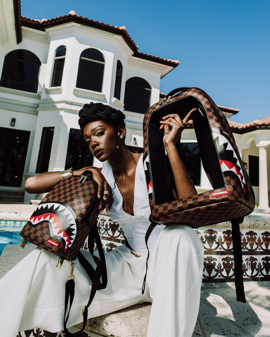 SPRAYGROUND® BACKPACK SHARKS IN A HOLE IN PARIS DLXSV BACKPACK