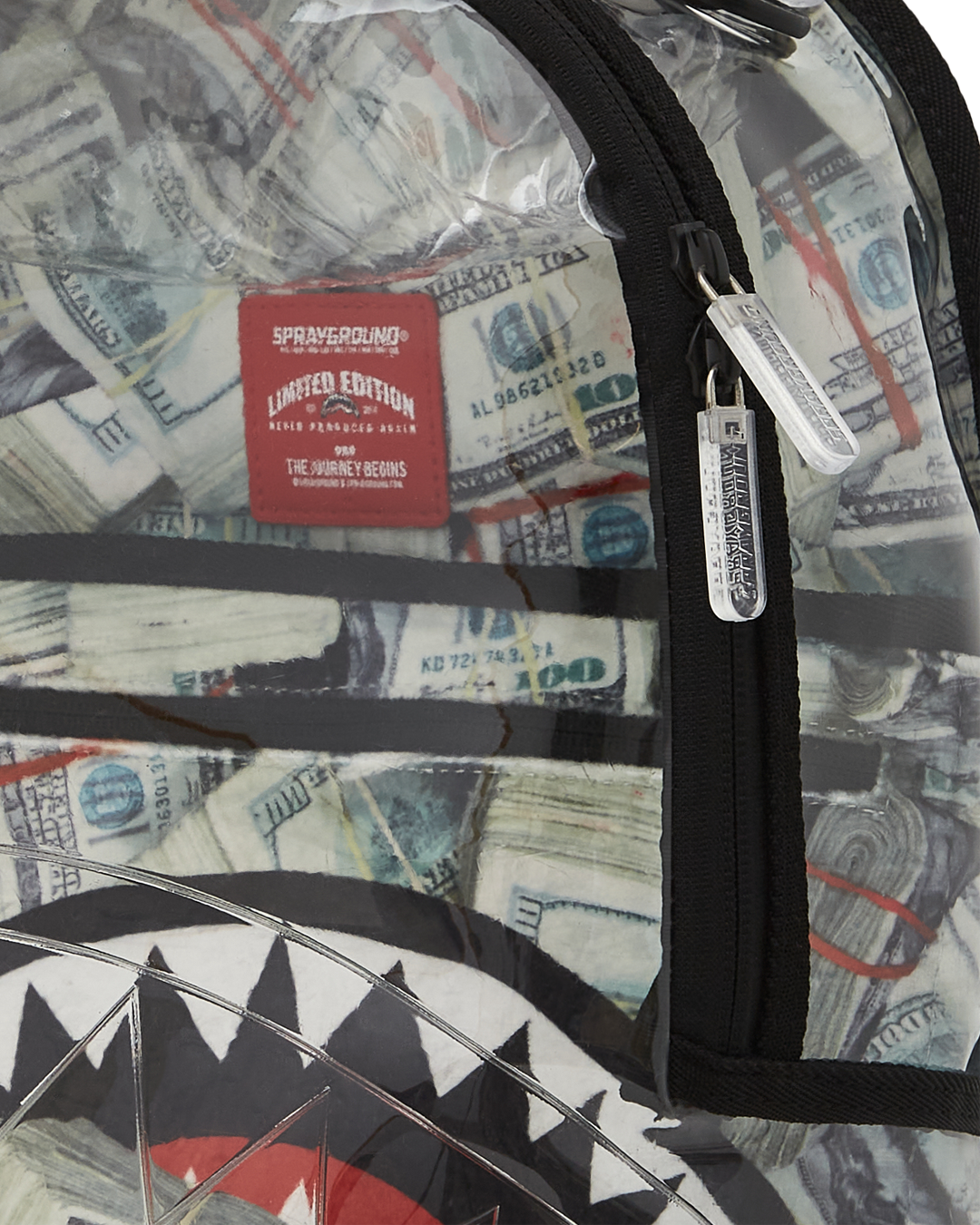 SPRAYGROUND® BACKPACK MONEY PILE DLXS CLEAR BACKPACK