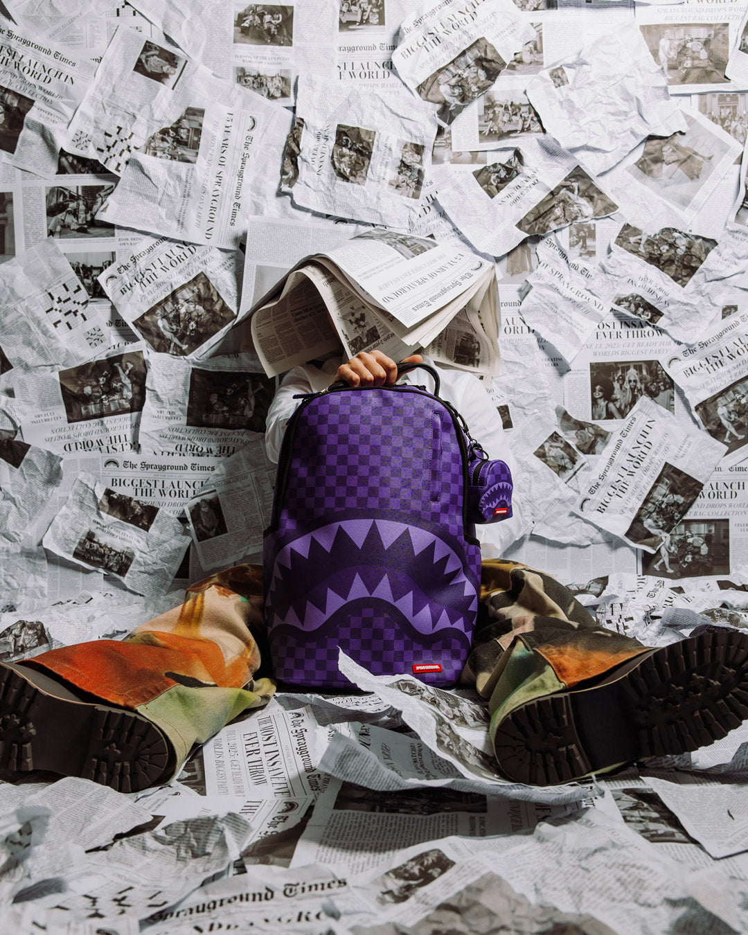SPRAYGROUND® BACKPACK PURPLE SHARK SHARKS IN PARIS DLXSV BACKPACK