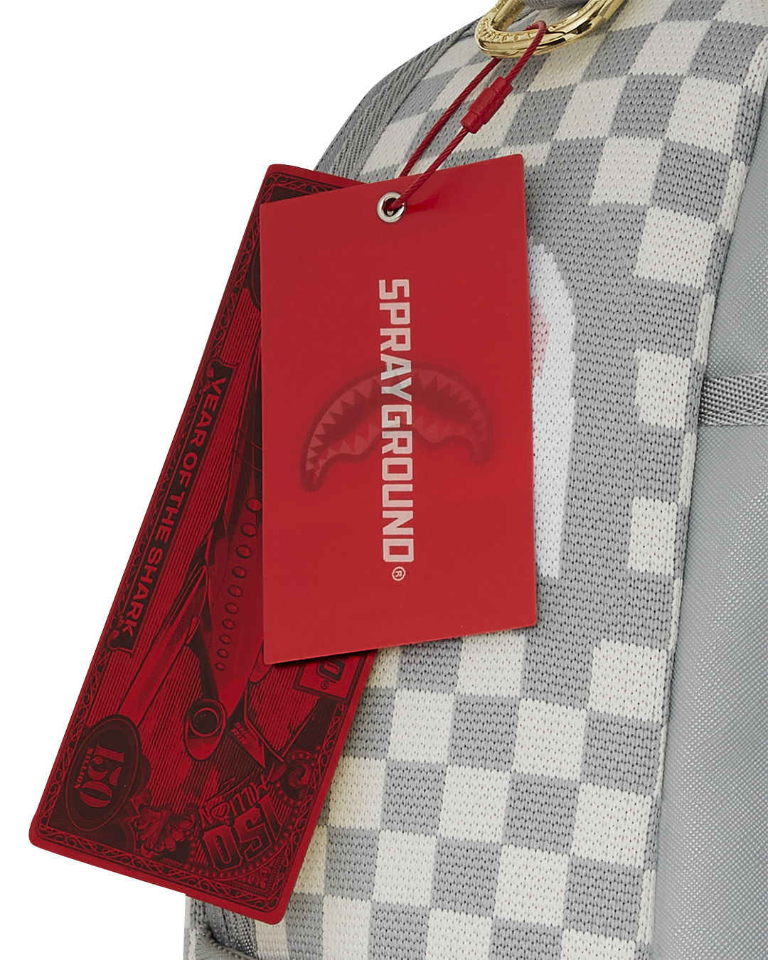 SPRAYGROUND® BACKPACK KNIT SHARKS IN PARIS IN CREAM DLX BACKPACK