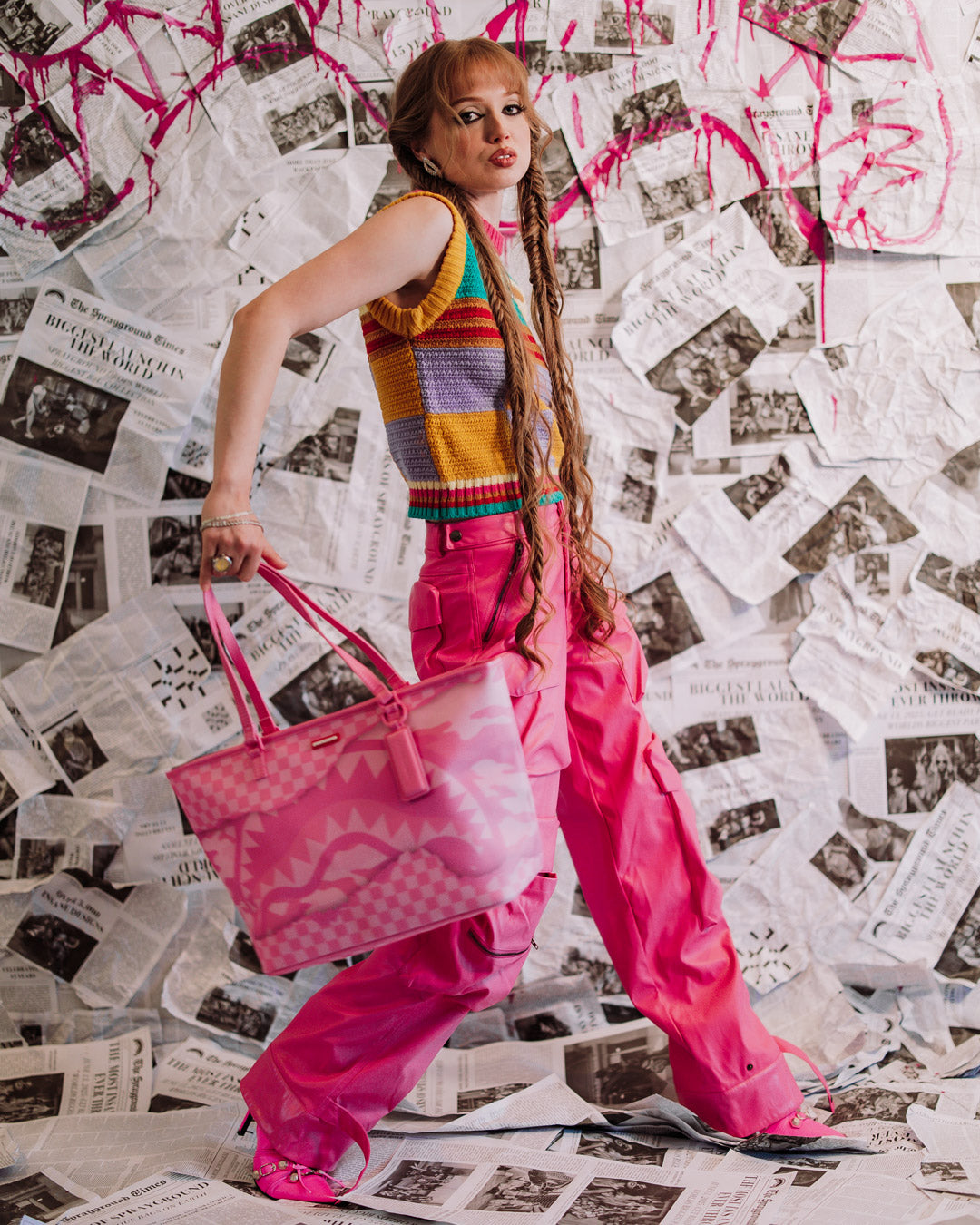 SPRAYGROUND® TOTE PINK 3AM RIPTIDE TOTE