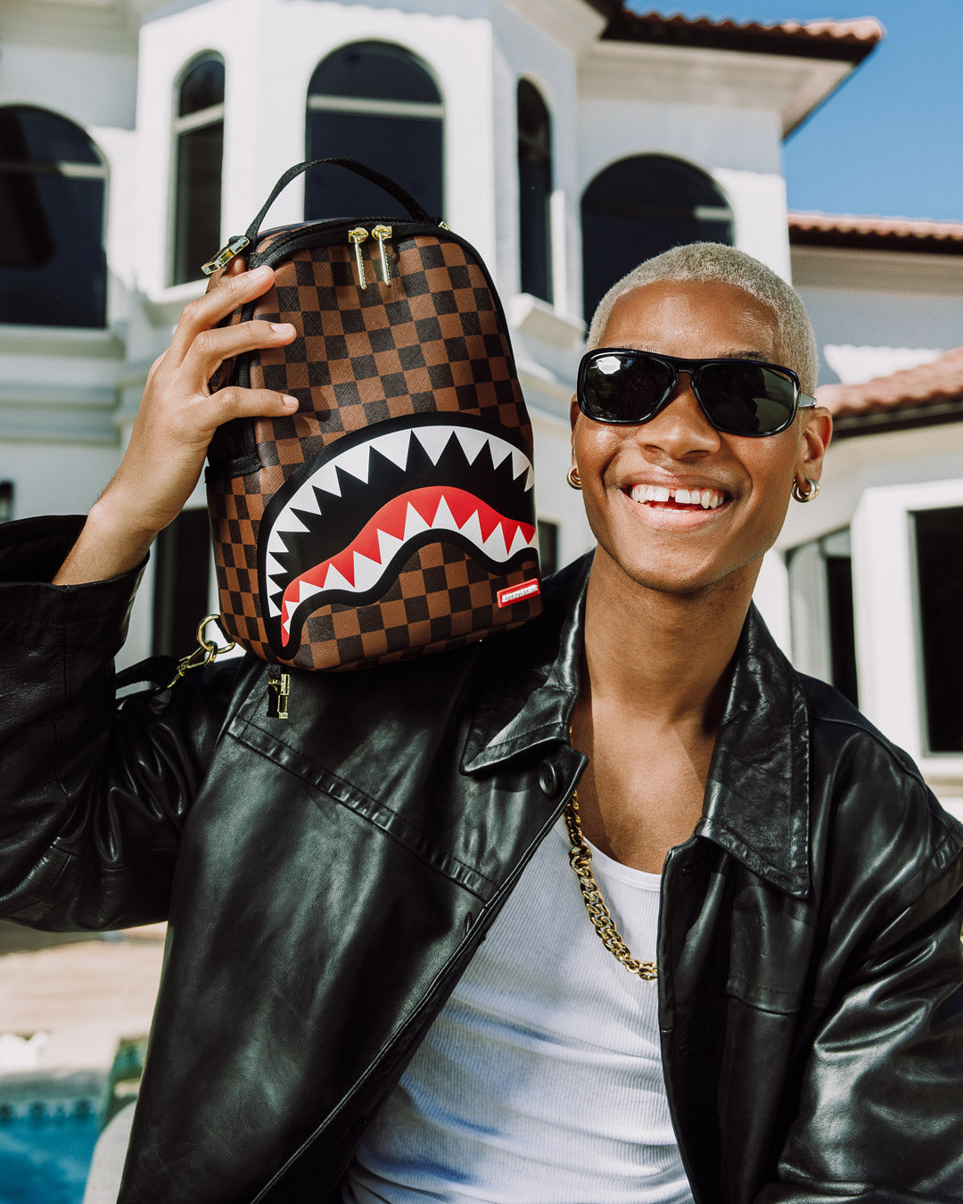 SPRAYGROUND® BACKPACK SHARKS IN A HOLE IN PARIS DLXSV BACKPACK