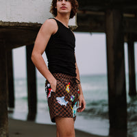 SPRAYGROUND® SWIM PARIS PATCH SWIM SHORTS