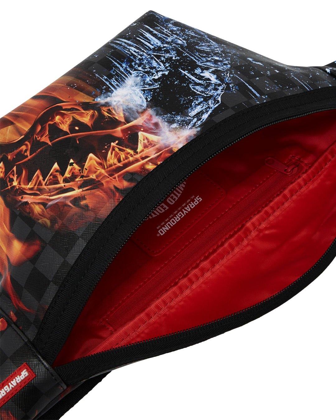 SPRAYGROUND® CROSSBODY FIRE & ICE SHARK SAVVY CROSSBODY