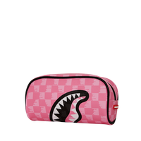 SPRAYGROUND® POUCH PINK AND BLACK DRIP CHECK POUCH