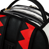 SPRAYGROUND® BACKPACK SHARK CENTRAL CLEAR DLXSV BACKPACK (BLACK BACKPANEL)