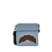 SPRAYGROUND® SLING DENIM SHARK MESSENGER SLING