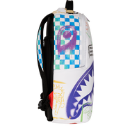 SPRAYGROUND® BACKPACK SHARK CENTRAL STENCILS WHITE DLXSV BACKPACK