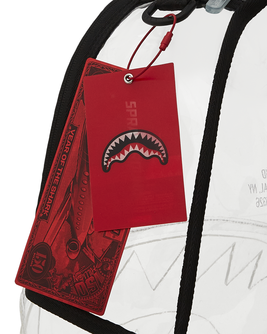 SPRAYGROUND® BACKPACK SHARK CENTRAL CLEAR DLX BACKPACK