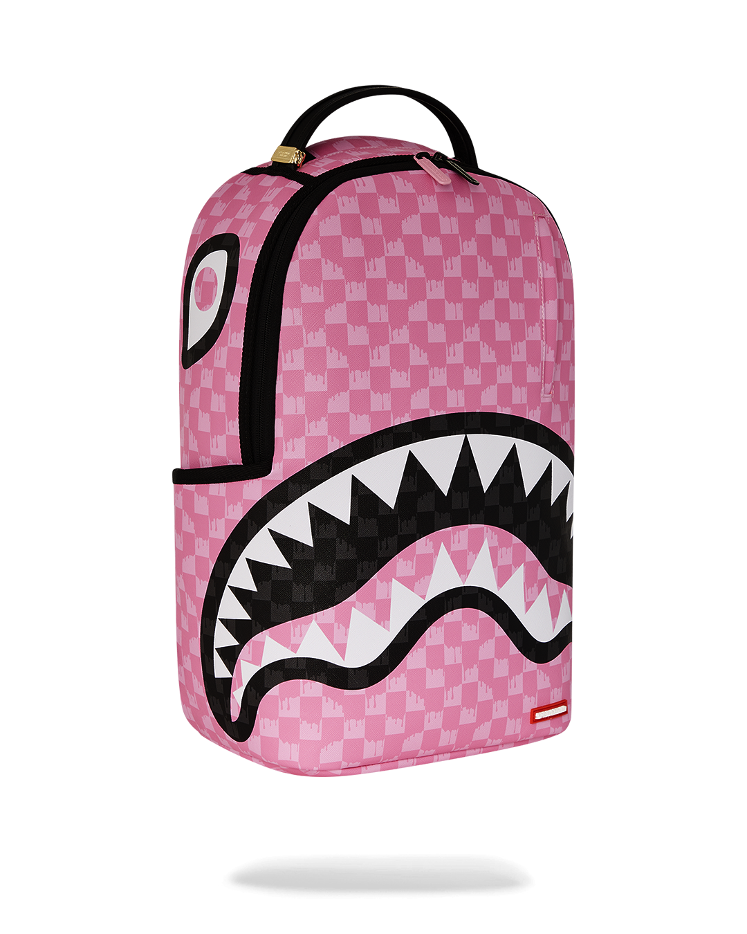 SPRAYGROUND® BACKPACK PINK AND BLACK DRIP CHECK DLXSV BACKPACK
