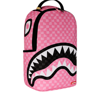 SPRAYGROUND® BACKPACK PINK AND BLACK DRIP CHECK DLXSV BACKPACK