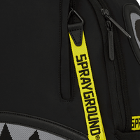 SPRAYGROUND® BACKPACK SHARK CENTRAL YELLOW TAPE DLX SATIN BACKPACK
