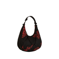 SPRAYGROUND® HANDBAG RED LEOPARD PUFFER VICE SHOULDER BAG