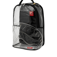 SPRAYGROUND® BACKPACK SHARK CENTRAL CLEAR DLXSV BACKPACK (BLACK BACKPANEL)