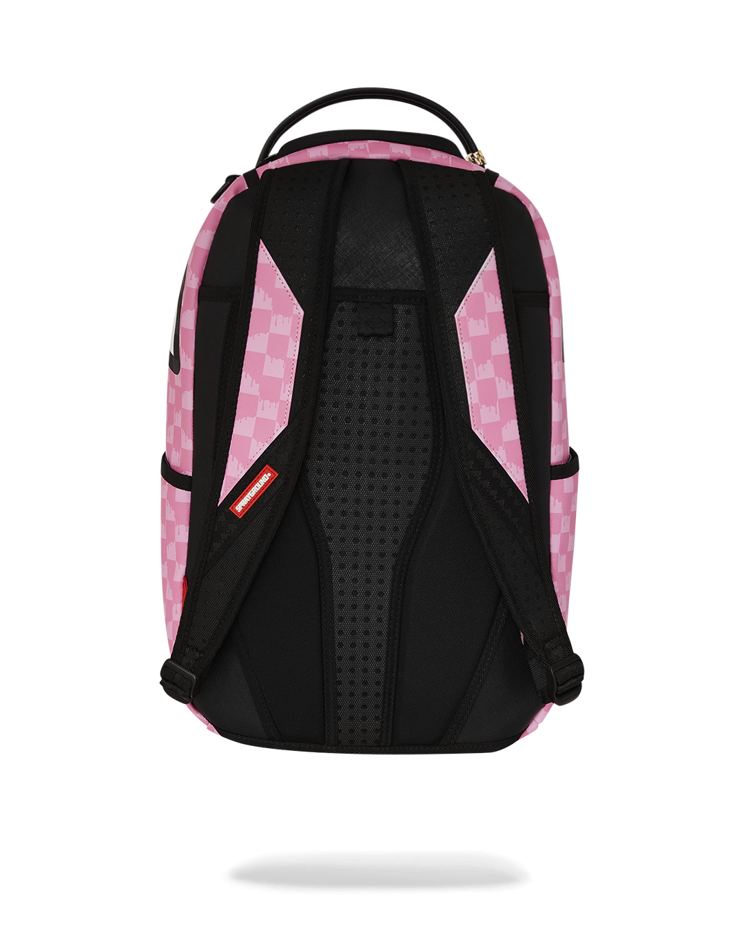 SPRAYGROUND® BACKPACK PINK AND BLACK DRIP CHECK DLXSV BACKPACK