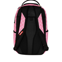 SPRAYGROUND® BACKPACK PINK AND BLACK DRIP CHECK DLXSV BACKPACK