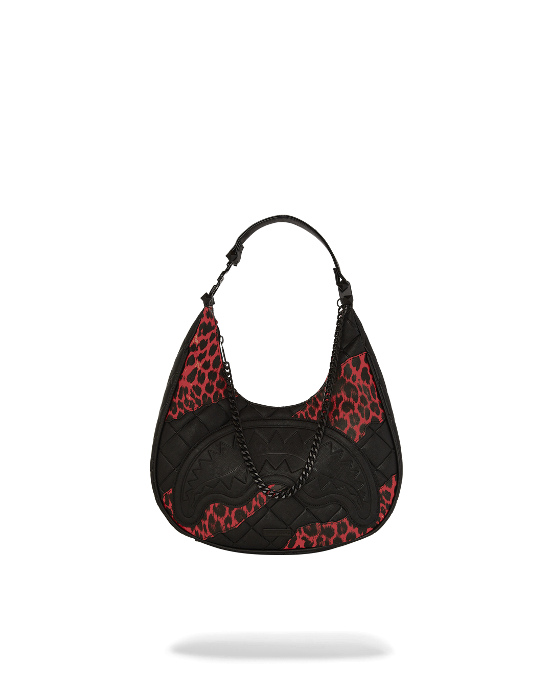 SPRAYGROUND® HANDBAG RED LEOPARD PUFFER VICE SHOULDER BAG