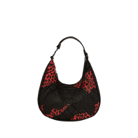 SPRAYGROUND® HANDBAG RED LEOPARD PUFFER VICE SHOULDER BAG