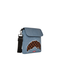 SPRAYGROUND® SLING DENIM SHARK MESSENGER SLING