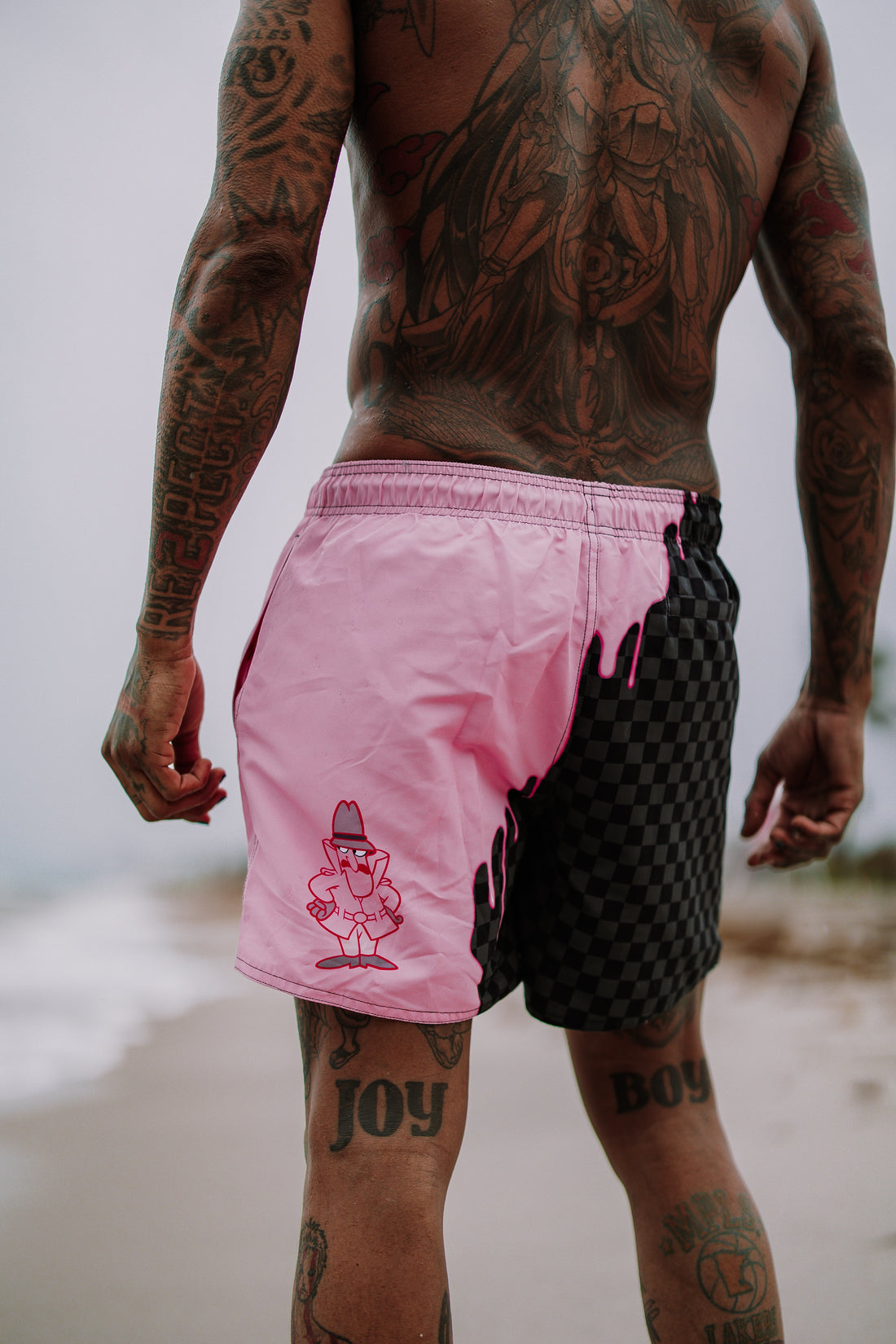 SPRAYGROUND® SWIM PINK PANTHER HALF PAINTED SWIM SHORTS
