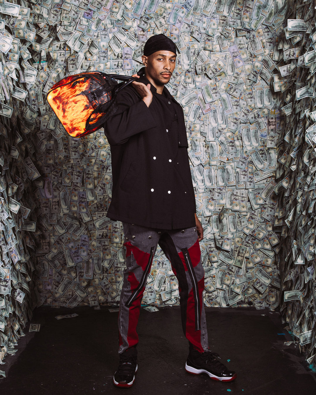 SPRAYGROUND® DUFFLE FIRE & ICE SHARK DUFFLE
