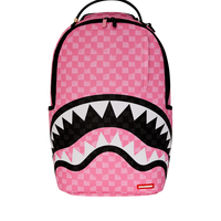 SPRAYGROUND® BACKPACK PINK AND BLACK DRIP CHECK DLXSV BACKPACK
