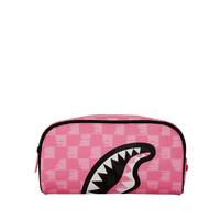 SPRAYGROUND® POUCH PINK AND BLACK DRIP CHECK POUCH