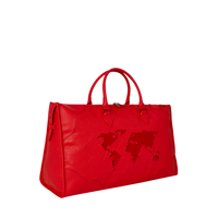 SPRAYGROUND® DUFFLE JAMES GLOBAL RED PYRAMID LARGE DUFFLE