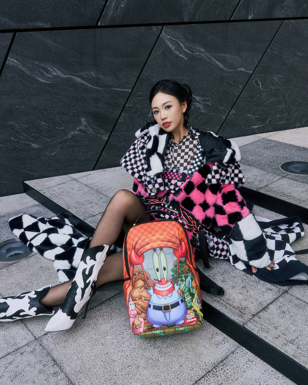 SPRAYGROUND® BACKPACK MONEY UP FOR KRABS DLXSV BACKPACK