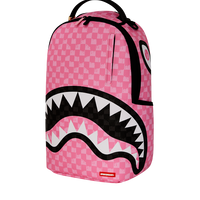 SPRAYGROUND® BACKPACK PINK AND BLACK DRIP CHECK DLXSV BACKPACK