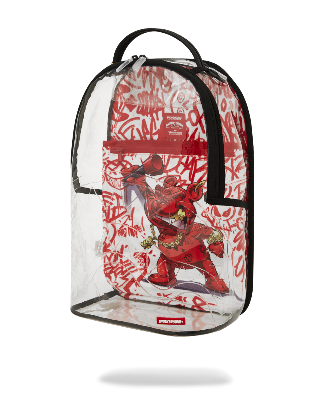 SPRAYGROUND® BACKPACK BEAR GRILLS DLX CLEAR BACKPACK