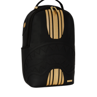 SPRAYGROUND® BACKPACK GOLD AND BLACK RACING STRIPES BACKPACK