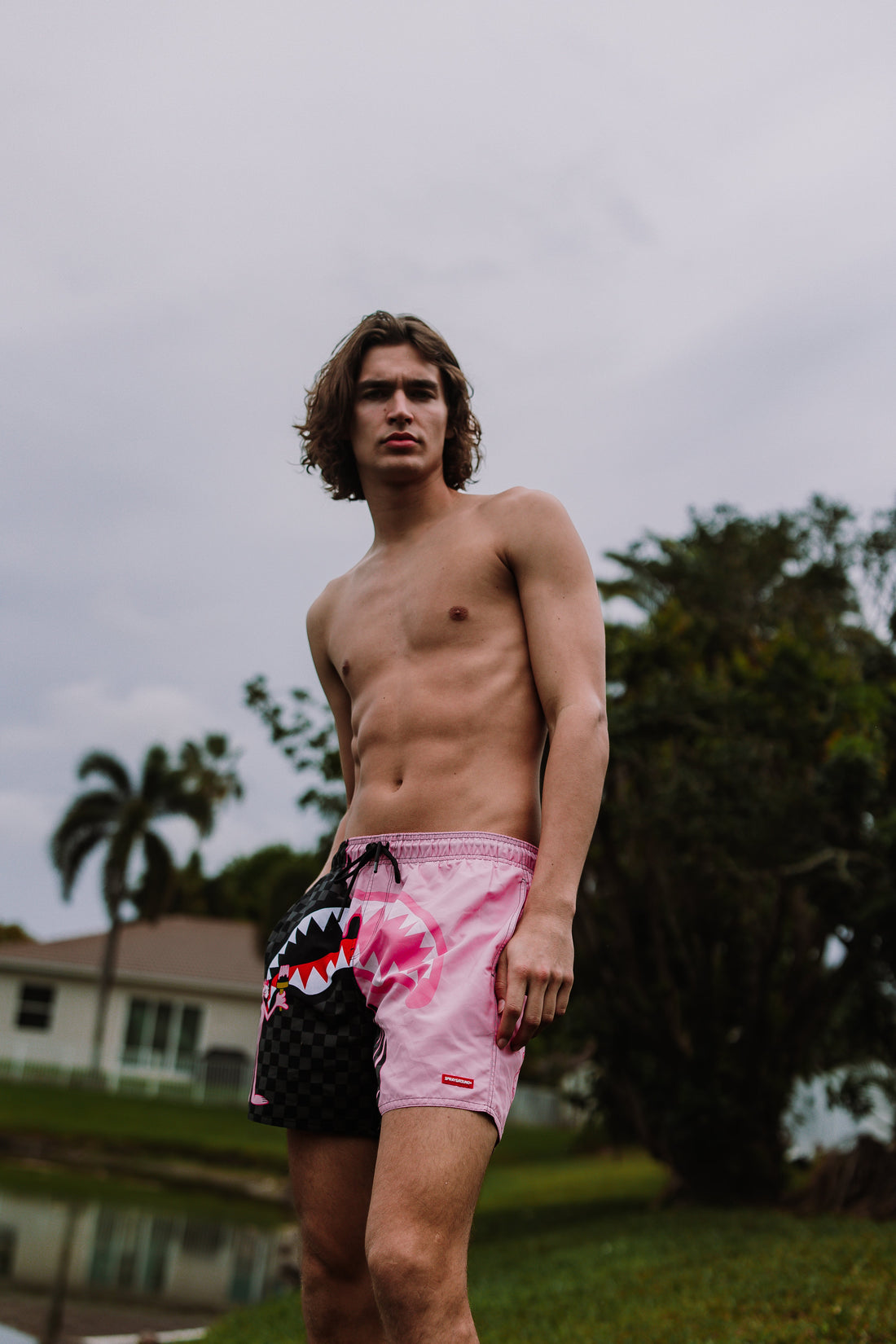 SPRAYGROUND® SWIM PINK PANTHER HALF PAINTED SWIM SHORTS