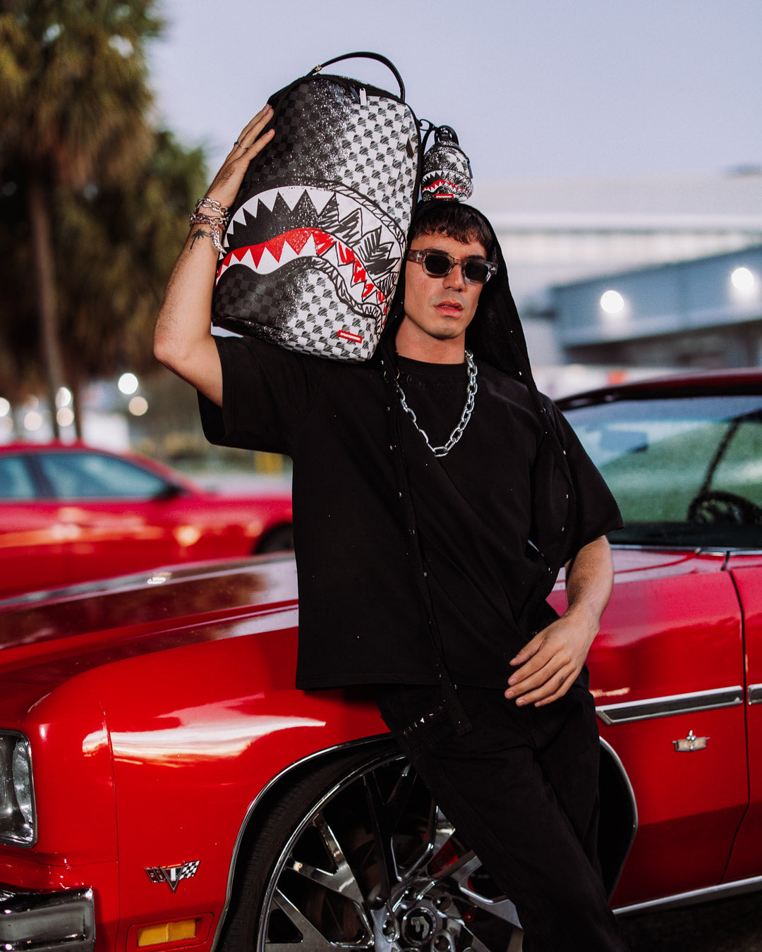 SPRAYGROUND® BACKPACK SCRIBBLE DRIBBLE CHECK BACKPACK