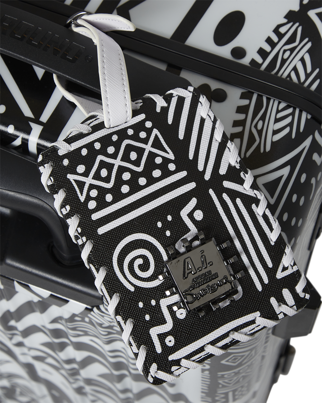 SPRAYGROUND® LUGGAGE A.I. AFRICAN INTELLIGENCE THE SKYHAWK CARRY-ON LUGGAGE - SANDFLOWER COLLAB