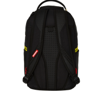 SPRAYGROUND® BACKPACK SHARK CENTRAL YELLOW TAPE DLX SATIN BACKPACK