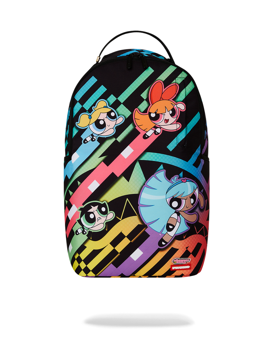 Sprayground PowerPuff Girls Love Rainbow Hot Pink Backpack Travel NWT ?Last 1 POWERPUFF GIRLS NEVER BACK DOWN BACKPACK – SPRAYGROUND® main image 2