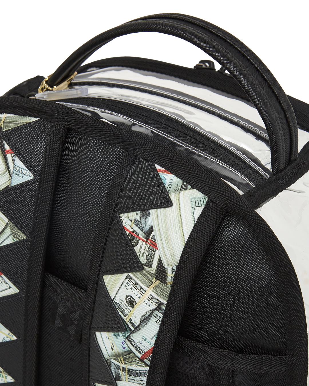 SPRAYGROUND® BACKPACK MONEY PILE DLXS CLEAR BACKPACK