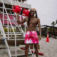 SPRAYGROUND® SWIM PINK VANDAL SWIM SHORTS