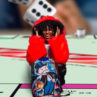 SPRAYGROUND® BACKPACK MONOPOLY MAN SPRAYED BOARD DLXR BACKPACK