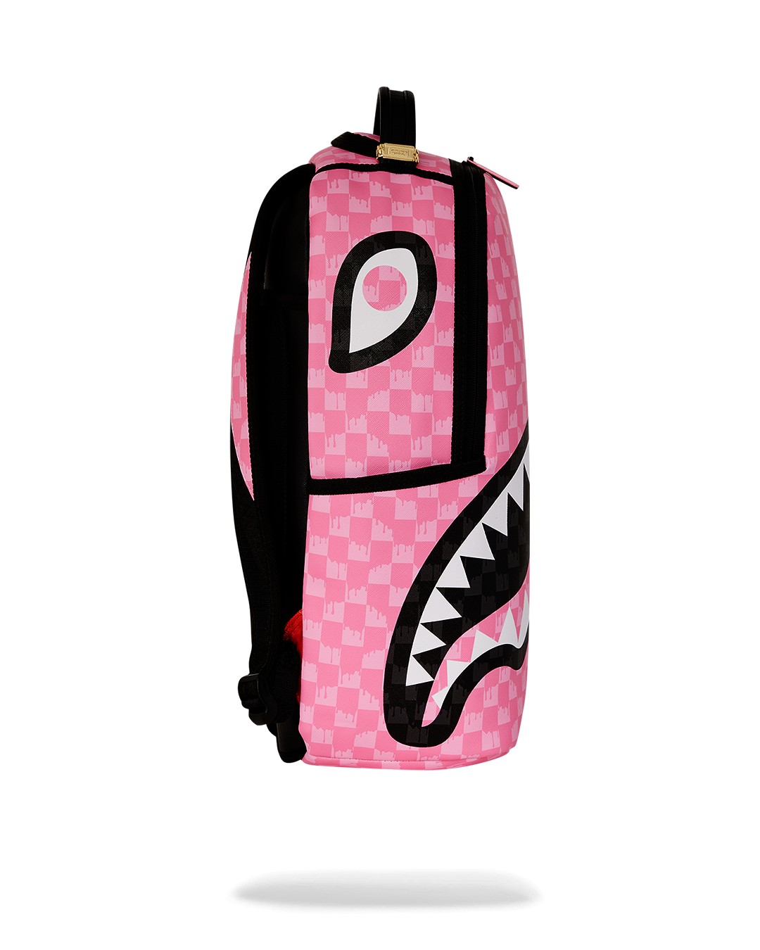 SPRAYGROUND® BACKPACK PINK AND BLACK DRIP CHECK DLXSV BACKPACK