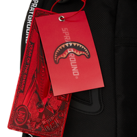 SPRAYGROUND® BACKPACK RUBBER SHARK BLACKOUT WHITE TAPE