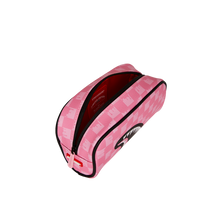 SPRAYGROUND® POUCH PINK AND BLACK DRIP CHECK POUCH