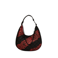 SPRAYGROUND® HANDBAG RED LEOPARD PUFFER VICE SHOULDER BAG