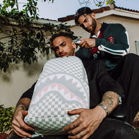 SPRAYGROUND® BACKPACK KNIT SHARKS IN PARIS IN CREAM DLX BACKPACK