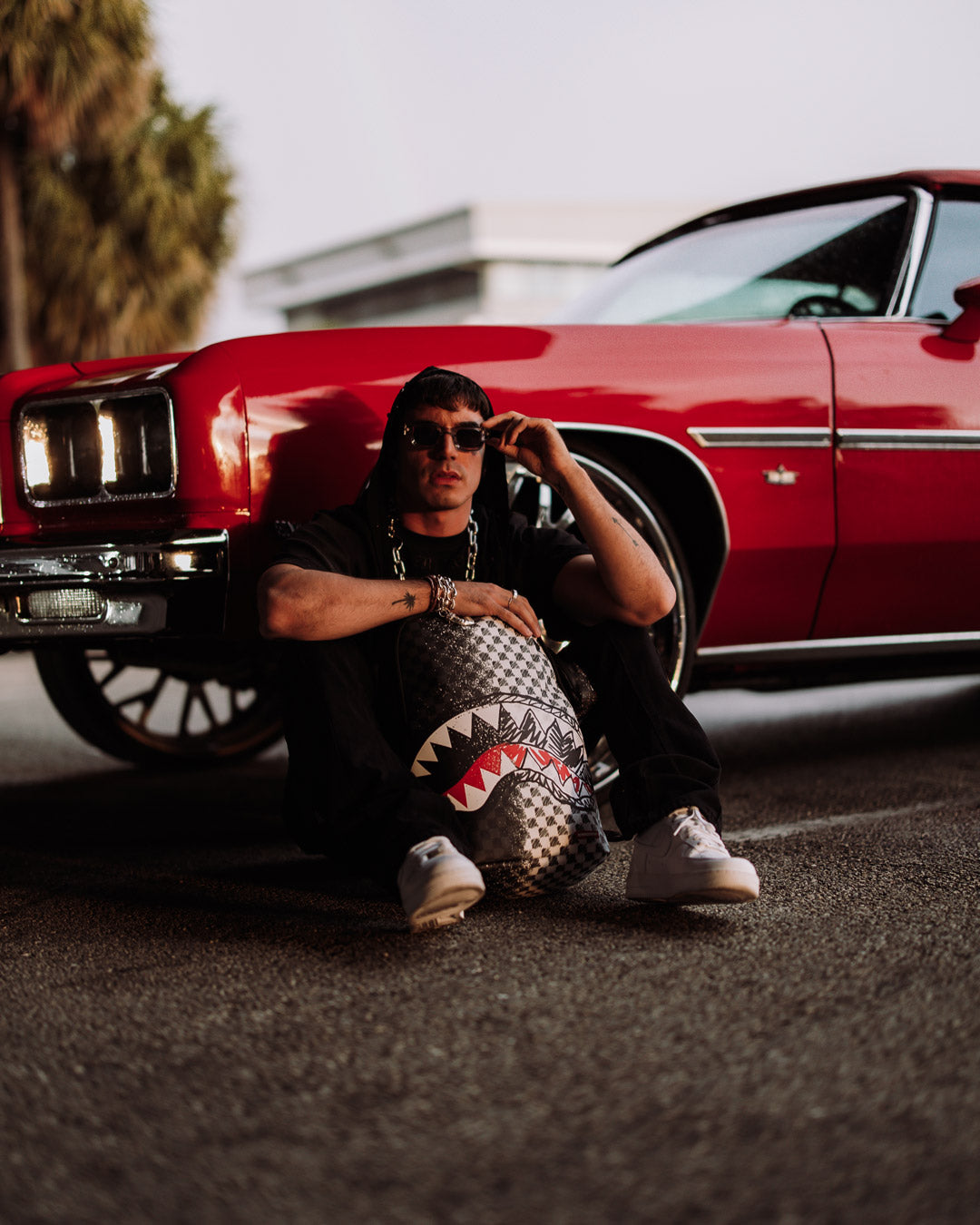 SPRAYGROUND® BACKPACK SCRIBBLE DRIBBLE CHECK BACKPACK