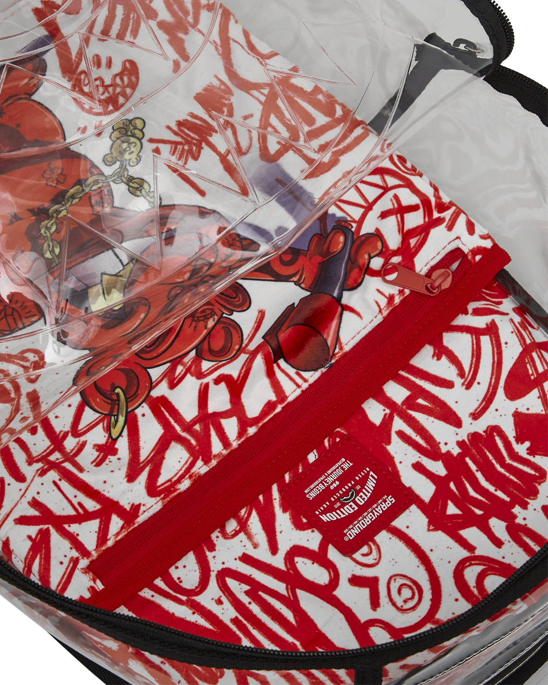 SPRAYGROUND® BACKPACK BEAR GRILLS DLX CLEAR BACKPACK