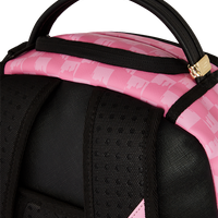 SPRAYGROUND® BACKPACK PINK AND BLACK DRIP CHECK DLXSV BACKPACK